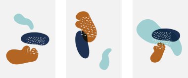 El çizimi karalama şekilleri, duvar resimleri, vektör soyut arka plan şablonları. A4 poster tasarımı veya kapaklar, afişler, broşürler için