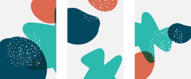 El çizimi karalama şekilleri, duvar resimleri, vektör soyut arka plan şablonları. A4 poster tasarımı veya kapaklar, afişler, broşürler için