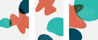 El çizimi karalama şekilleri, duvar resimleri, vektör soyut arka plan şablonları. A4 poster tasarımı veya kapaklar, afişler, broşürler için