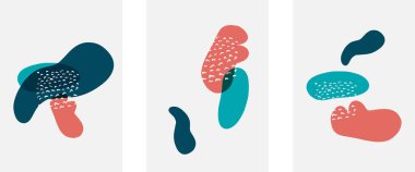 El çizimi karalama şekilleri, duvar resimleri, vektör soyut arka plan şablonları. A4 poster tasarımı veya kapaklar, afişler, broşürler için