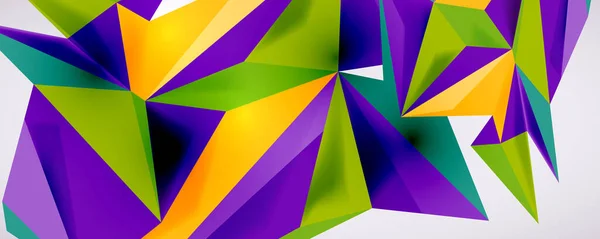 Triangle vectoriel milieux géométriques. Forme basse poly 3d sur fond de lumière. Illustration vectorielle pour couvertures, bannières, flyers et affiches et autres dessins — Image vectorielle