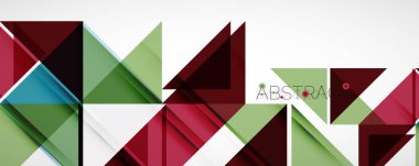 Geometrik soyut arkaplan. Tekno renk üçgen şekilleri. Kapaklar, afişler, el ilanları ve posterler ve diğer tasarımlar için vektör illüstrasyonu