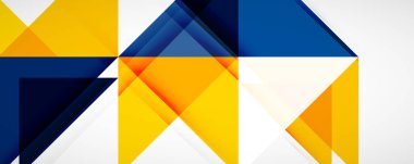 Vektör üçgen geometrik arkaplan kümesi. Kapaklar, afişler, el ilanları ve posterler ve diğer tasarımlar için vektör illüstrasyonu