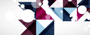 Vektör üçgen geometrik arkaplan kümesi. Kapaklar, afişler, el ilanları ve posterler ve diğer tasarımlar için vektör illüstrasyonu