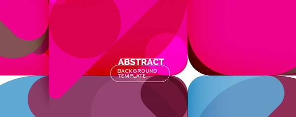 Modern geometric round shapes and dynamic lines, abstract background. Vector illustration for placards, brochures, posters and banners — Stock Vector