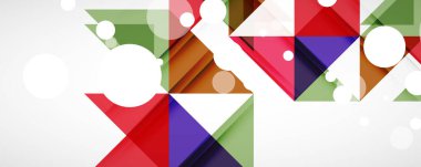 Vektör üçgen geometrik arkaplan kümesi. Kapaklar, afişler, el ilanları ve posterler ve diğer tasarımlar için vektör illüstrasyonu