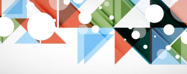 Vektör üçgen geometrik arkaplan kümesi. Kapaklar, afişler, el ilanları ve posterler ve diğer tasarımlar için vektör illüstrasyonu