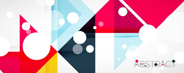 Fondo abstracto geométrico. Techno formas de triángulo de color. Ilustración vectorial para portadas, pancartas, volantes y carteles y otros diseños — Archivo Imágenes Vectoriales