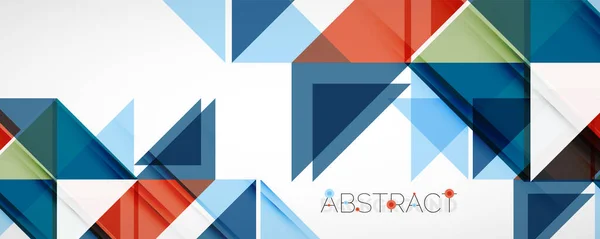 Geometrischer abstrakter Hintergrund. Techno-Farbdreieck-Formen. Vektor-Illustration für Covers, Banner, Flyer, Poster und andere Designs — Stockvektor