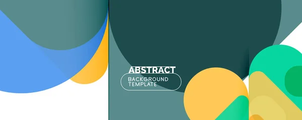Modern geometric round shapes and dynamic lines, abstract background. Vector illustration for placards, brochures, posters and banners — Stock Vector