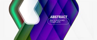 Vektör 3d ok geometrik bileşimi, iş veya teknoloji sunumu için soyut arkaplan, İnternet posteri veya web broşürü kapağı, duvar kağıdı