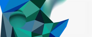 Moda 3d geometrik kompozisyon, iş veya teknoloji sunumu için tasarım şablonu, İnternet posteri veya web broşürü kapağı