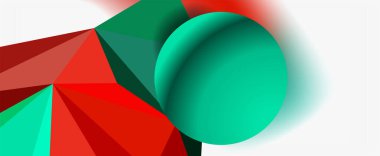 Moda 3d geometrik kompozisyon, iş veya teknoloji sunumu için tasarım şablonu, İnternet posteri veya web broşürü kapağı