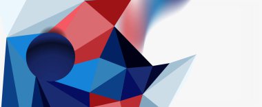 Moda 3d geometrik kompozisyon, iş veya teknoloji sunumu için tasarım şablonu, İnternet posteri veya web broşürü kapağı