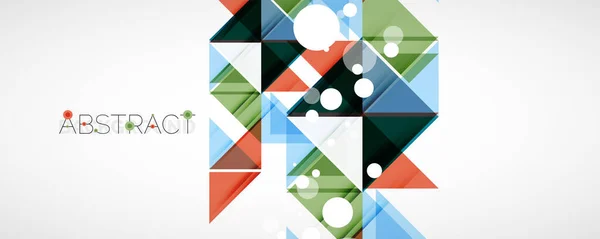 Geometrischer abstrakter Hintergrund. Techno-Farbdreieck-Formen. Vektor-Illustration für Covers, Banner, Flyer, Poster und andere Designs — Stockvektor