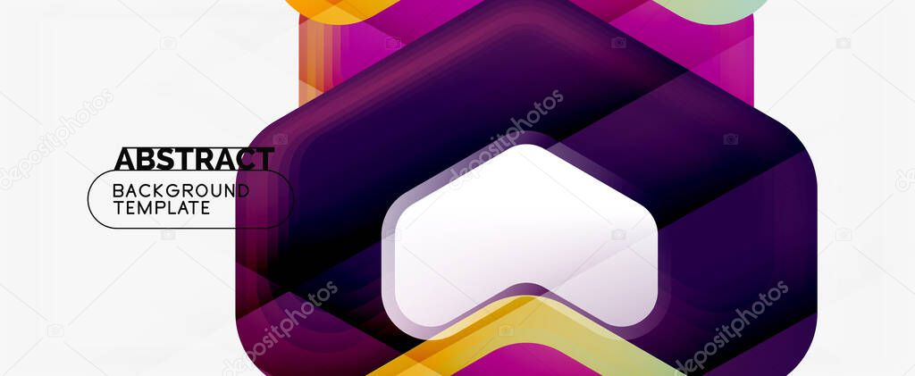 Vector 3d arrow geometric composition, abstract background for business or technology presentation, internet poster or web brochure cover, wallpaper