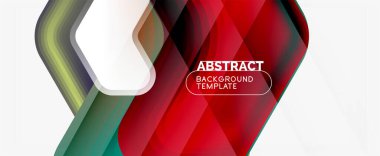 Vektör 3d ok geometrik bileşimi, iş veya teknoloji sunumu için soyut arkaplan, İnternet posteri veya web broşürü kapağı, duvar kağıdı