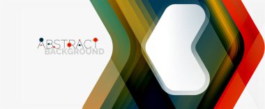 Vektör 3d ok geometrik bileşimi, iş veya teknoloji sunumu için soyut arkaplan, İnternet posteri veya web broşürü kapağı, duvar kağıdı