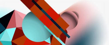 Moda 3d geometrik kompozisyon, iş veya teknoloji sunumu için tasarım şablonu, İnternet posteri veya web broşürü kapağı