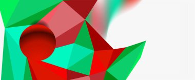 Moda 3d geometrik kompozisyon, iş veya teknoloji sunumu için tasarım şablonu, İnternet posteri veya web broşürü kapağı