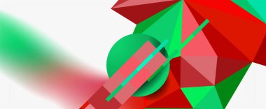 Moda 3d geometrik kompozisyon, iş veya teknoloji sunumu için tasarım şablonu, İnternet posteri veya web broşürü kapağı