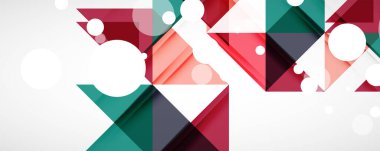 Vektör üçgen geometrik arkaplan kümesi. Kapaklar, afişler, el ilanları ve posterler ve diğer tasarımlar için vektör illüstrasyonu