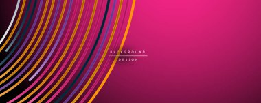 Soyut renkli çizgiler vektör arkaplanı. İnternet, büyük veri ve teknoloji bağlantıları kavramı, soyut şablon