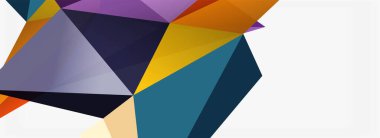 3d mozaik soyut arkaplan, düşük poli şekilli geometrik tasarım