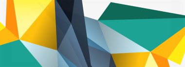 3d mozaik soyut arkaplan, düşük poli şekilli geometrik tasarım