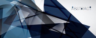 Geometrik soyut arkaplan. Renkli üçgen şekiller. Kapaklar, afişler, el ilanları ve posterler ve diğer tasarımlar için vektör illüstrasyonu