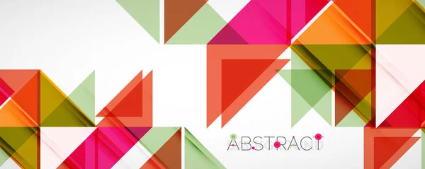 Geometric abstract background. Techno color triangle shapes. Vector illustration for covers, banners, flyers and posters and other designs — Stock Vector