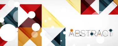 Vektör üçgen geometrik arkaplan kümesi. Kapaklar, afişler, el ilanları ve posterler ve diğer tasarımlar için vektör illüstrasyonu