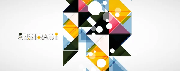 Geometrischer abstrakter Hintergrund. Techno-Farbdreieck-Formen. Vektor-Illustration für Covers, Banner, Flyer, Poster und andere Designs — Stockvektor