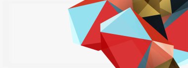 3d mozaik soyut arkaplan, düşük poli şekilli geometrik tasarım