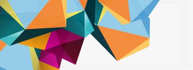 3d mozaik soyut arkaplan, düşük poli şekilli geometrik tasarım