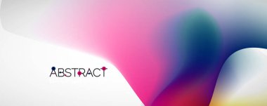 Akışkan renk gradyanı soyut arkaplan, modaya uygun renkli duvar kağıdı. Pankartlar, broşürler, posterler, afişler ve kapaklar için vektör ilüstrasyonu