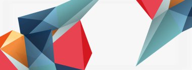 3d mozaik soyut arkaplan, düşük poli şekilli geometrik tasarım