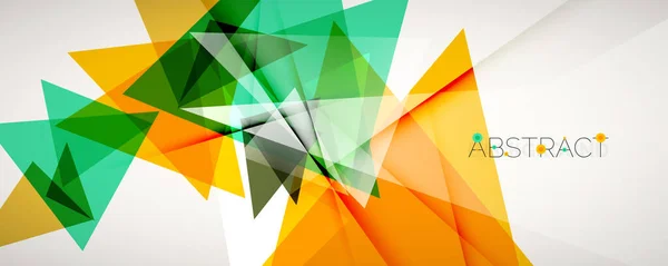 Sfondo geometrico astratto. Forme a triangolo di colore. Illustrazione vettoriale per copertine, striscioni, volantini e manifesti e altri disegni — Vettoriale Stock