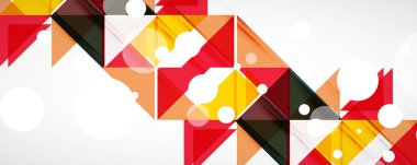 Geometrik soyut arkaplan. Tekno renk üçgen şekilleri. Kapaklar, afişler, el ilanları ve posterler ve diğer tasarımlar için vektör illüstrasyonu