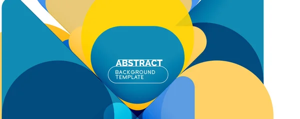 Modern geometric round shapes and dynamic lines, abstract background. Vector illustration for placards, brochures, posters and banners — Stock Vector