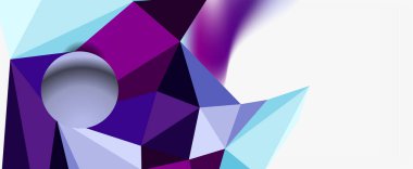 Moda 3d geometrik kompozisyon, iş veya teknoloji sunumu için tasarım şablonu, İnternet posteri veya web broşürü kapağı