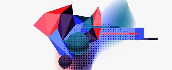 Moderna composición geométrica 3d, plantilla de diseño para presentación de negocios o tecnología, póster de Internet o portada de folleto web — Vector de stock