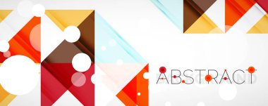 Vektör üçgen geometrik arkaplan kümesi. Kapaklar, afişler, el ilanları ve posterler ve diğer tasarımlar için vektör illüstrasyonu