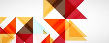 Geometrik soyut arkaplan. Tekno renk üçgen şekilleri. Kapaklar, afişler, el ilanları ve posterler ve diğer tasarımlar için vektör illüstrasyonu