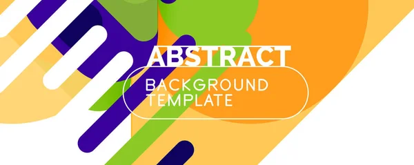 Modern geometric round shapes and dynamic lines, abstract background. Vector illustration for placards, brochures, posters and banners — Stock Vector