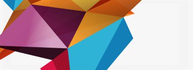 3d mozaik soyut arkaplan, düşük poli şekilli geometrik tasarım