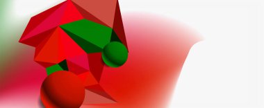 Moda 3d geometrik kompozisyon, iş veya teknoloji sunumu için tasarım şablonu, İnternet posteri veya web broşürü kapağı