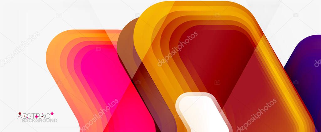 Vector 3d arrow geometric composition, abstract background for business or technology presentation, internet poster or web brochure cover, wallpaper