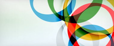 Çember geometrik şekiller, o harf tekrarlayan duvar kağıtları. İş veya teknoloji sunumları, İnternet posterleri veya web broşürü kapakları için soyut arkaplan