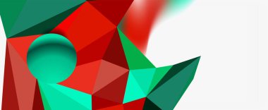 Moda 3d geometrik kompozisyon, iş veya teknoloji sunumu için tasarım şablonu, İnternet posteri veya web broşürü kapağı